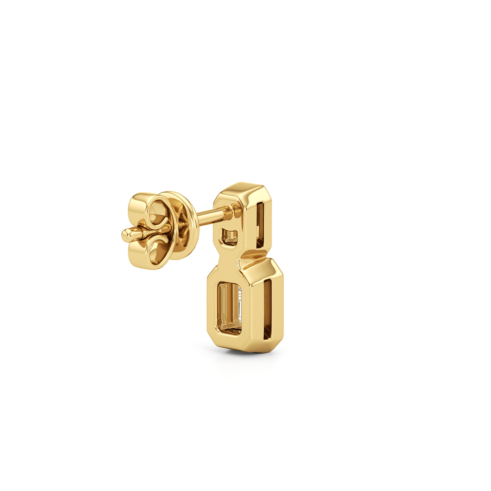 Ana Two Stone Studs with 14KT Yellow Gold / Lab / 1/3 Cut Diamond in 14KT Yellow Gold / Lab / 1/3 view 5
