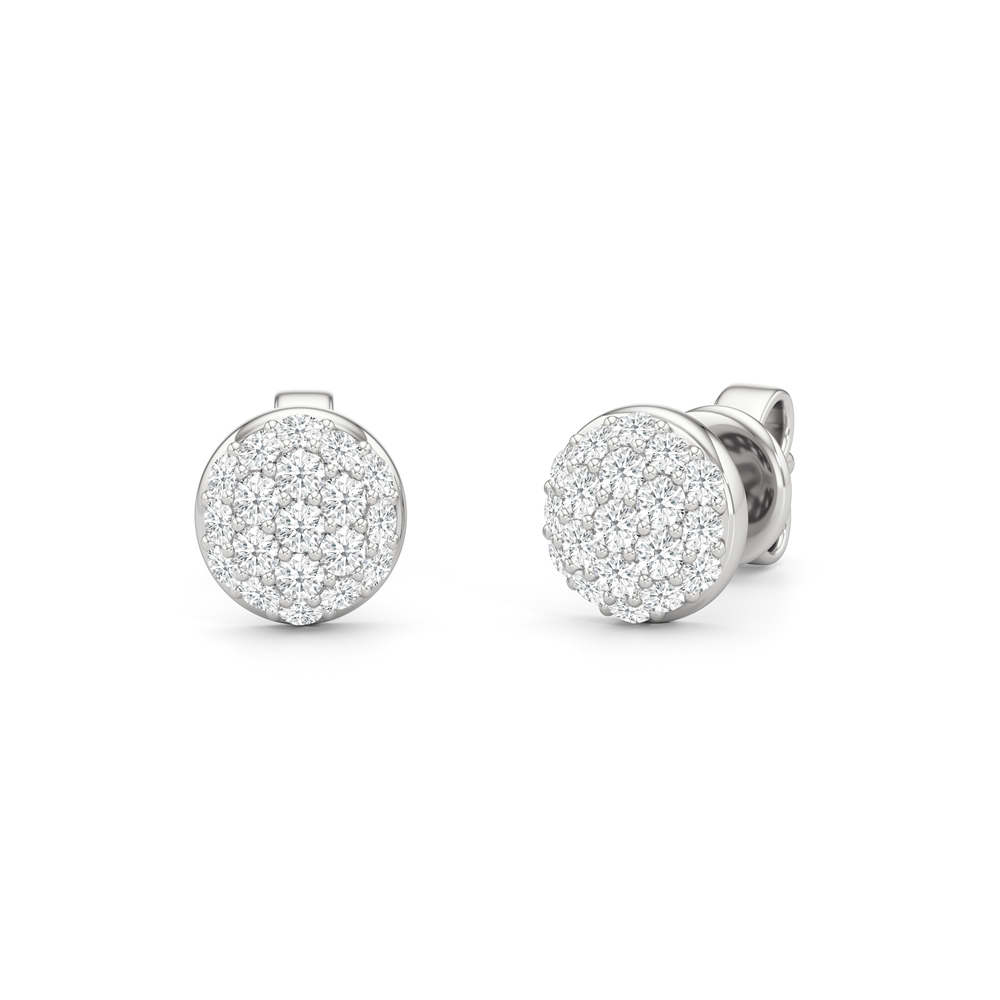Lumen Pave Studs with 14KT White Gold / Lab / 1/8 Cut Diamond in 14KT White Gold / Lab / 1/8 view 1
