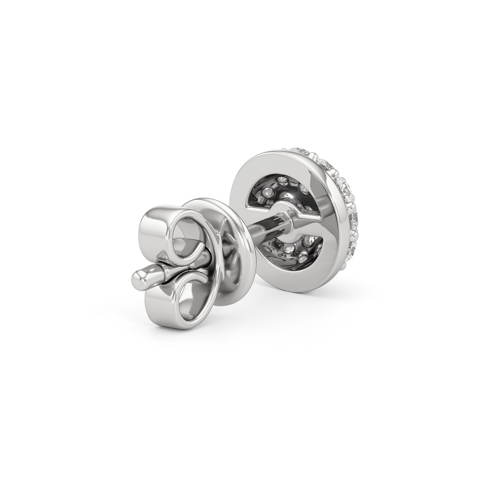 Lumen Pave Studs with 14KT White Gold / Lab / 1/8 Cut Diamond in 14KT White Gold / Lab / 1/8 view 5
