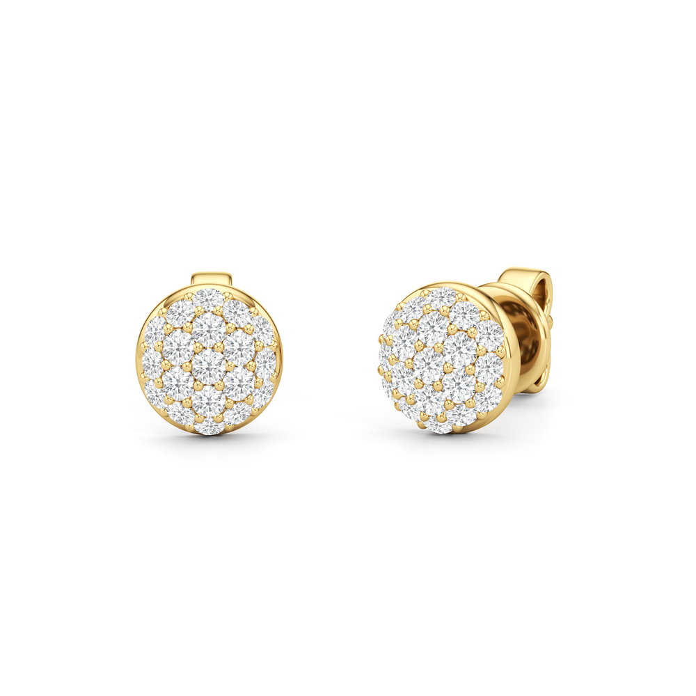 Lumen Pave Studs with 14KT Yellow Gold / Lab / 1/8 Cut Diamond in 14KT Yellow Gold / Lab / 1/8 view 1
