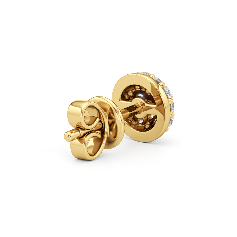 Lumen Pave Studs with 14KT Yellow Gold / Lab / 1/8 Cut Diamond in 14KT Yellow Gold / Lab / 1/8 view 5
