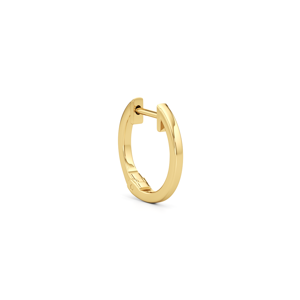 The Mara Midi Hoops with 14KT Yellow Gold Cut Diamond in 14KT Yellow Gold view 5
