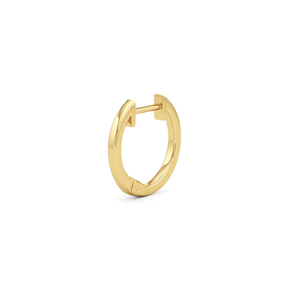 The Mara Midi Hoops with 14KT Yellow Gold Cut Diamond in 14KT Yellow Gold view 6
