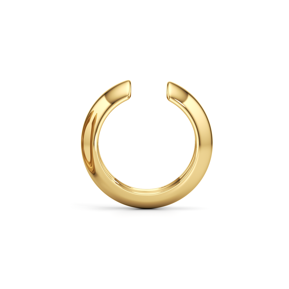 The Lucy Ear Cuff with 18K Yellow Gold Vermeil Cut Diamond in 14KT 18K Yellow Gold Vermeil view 5
