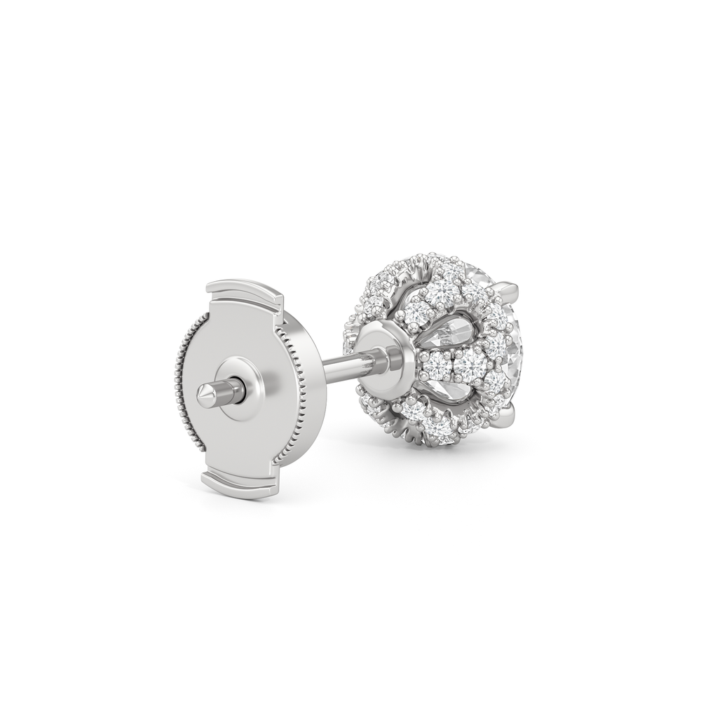The Chrysler Studs with 18KT White Gold / Lab / 2 1/4 Cut Diamond in 14KT White Gold / Lab / 2 1/4 view 7

