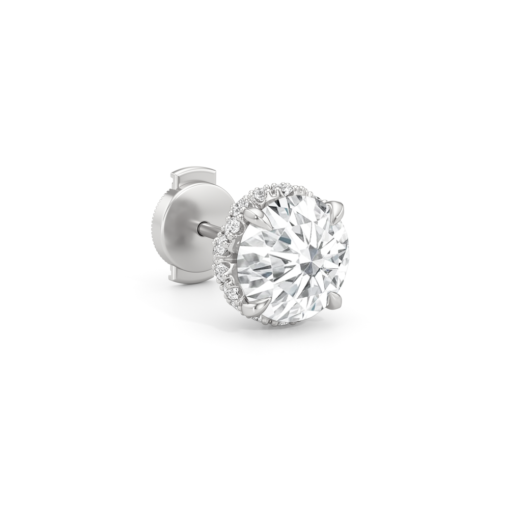 The Chrysler Studs with 18KT White Gold / Lab / 4 1/2 Cut Diamond in 14KT White Gold / Lab / 4 1/2 view 7
