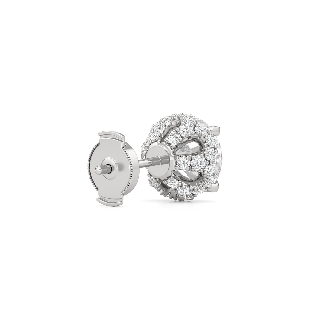 The Chrysler Studs with 18KT White Gold / Lab / 4 1/2 Cut Diamond in 14KT White Gold / Lab / 4 1/2 view 8
