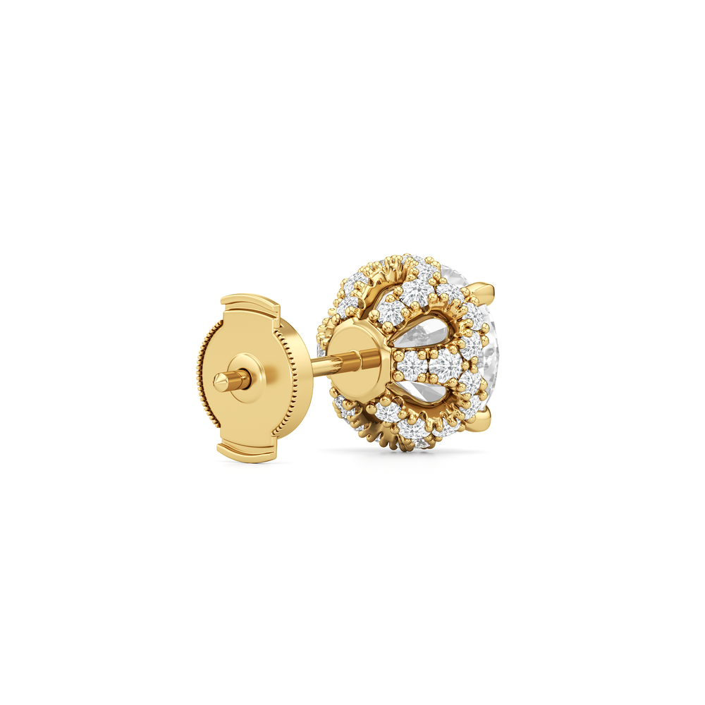 The Chrysler Studs with 18KT Yellow Gold / Lab / 4 1/2 Cut Diamond in 14KT Yellow Gold / Lab / 4 1/2 view 8
