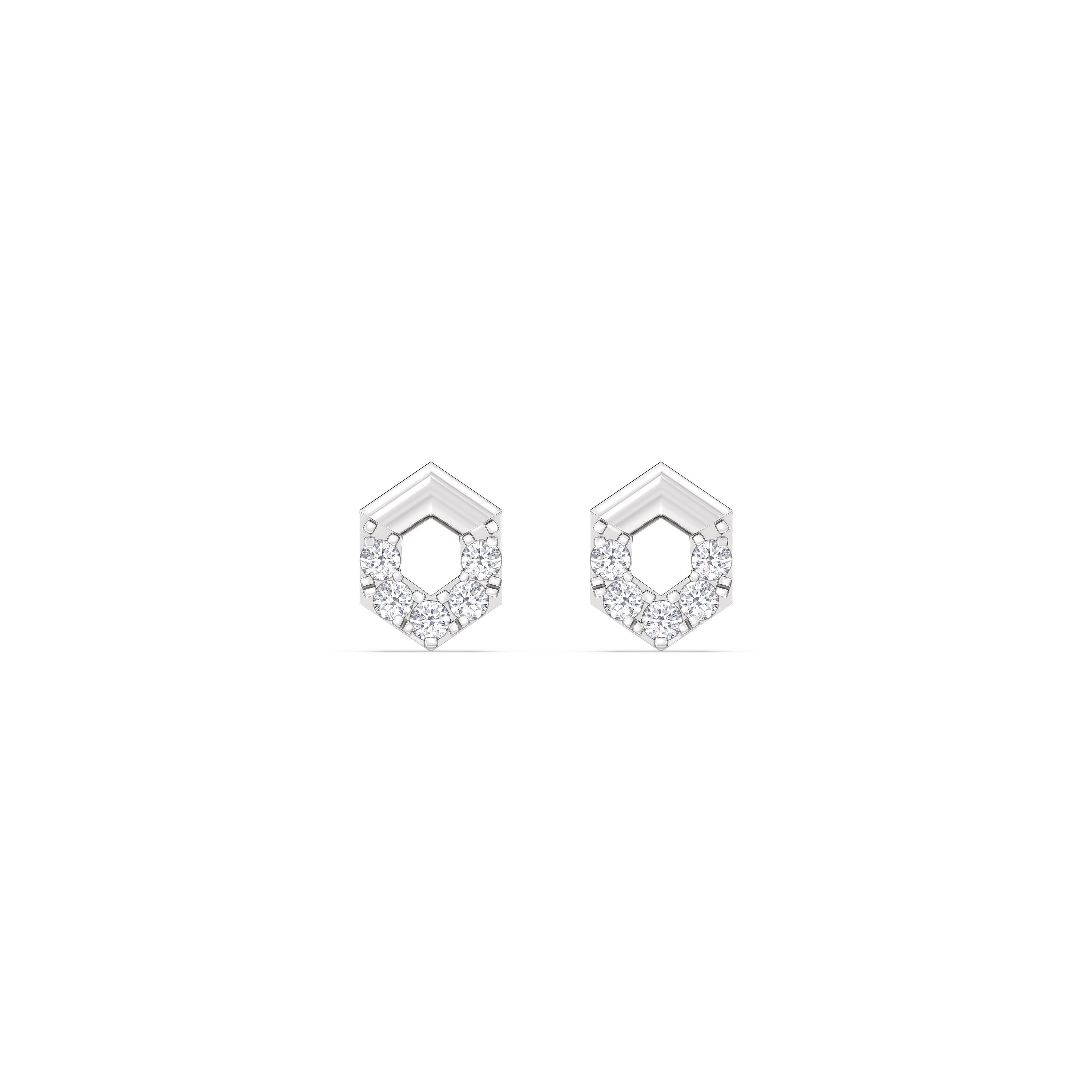 【AMY O】Crystal Flor Cluster Flat Back Studs☆Pair☆(2色)♪ Flower Crystal Flat Back Screw Stud Earring, Helix Cartilage