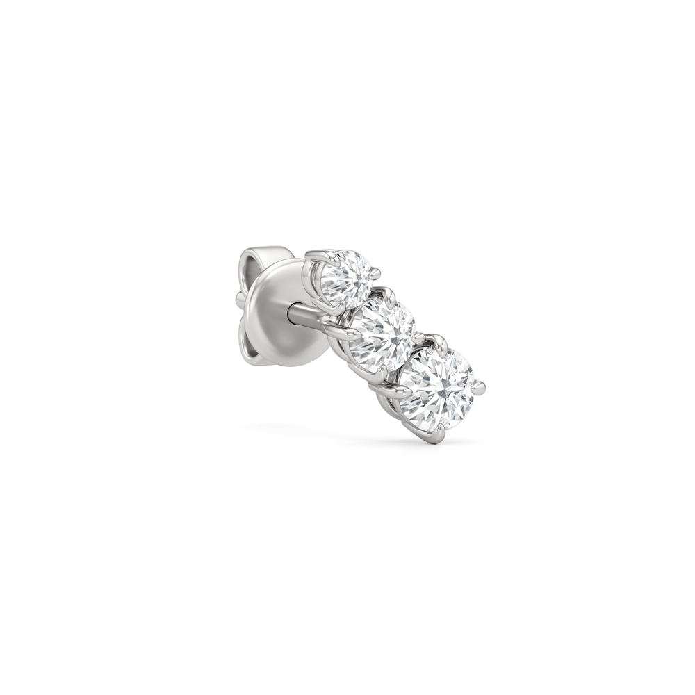 The Lila Mini Climbers with 14KT White Gold / Lab / 1/4 Cut Diamond in 14KT White Gold / Lab / 1/4 view 6
