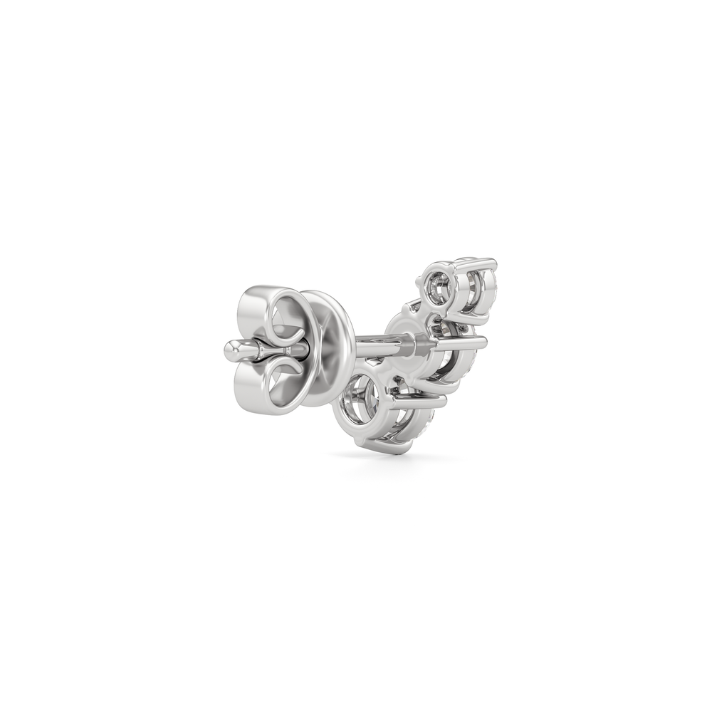 The Lila Mini Climbers with 14KT White Gold / Lab / 1/4 Cut Diamond in 14KT White Gold / Lab / 1/4 view 7
