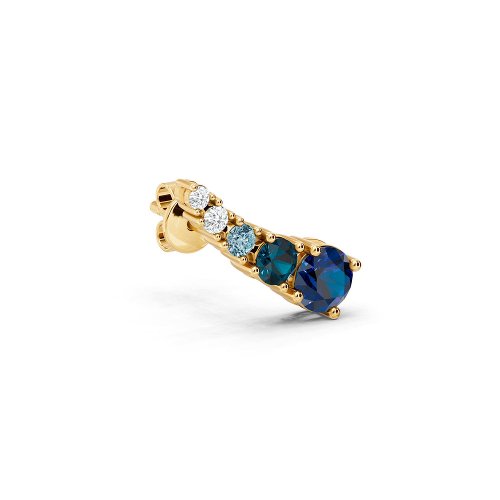 The Indy Climbers with Lab Cut Diamond in 14KT Yellow Gold view 5
