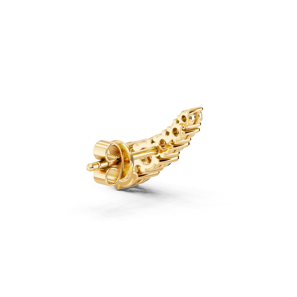 The Indy Climbers with Lab Cut Diamond in 14KT Yellow Gold view 6
