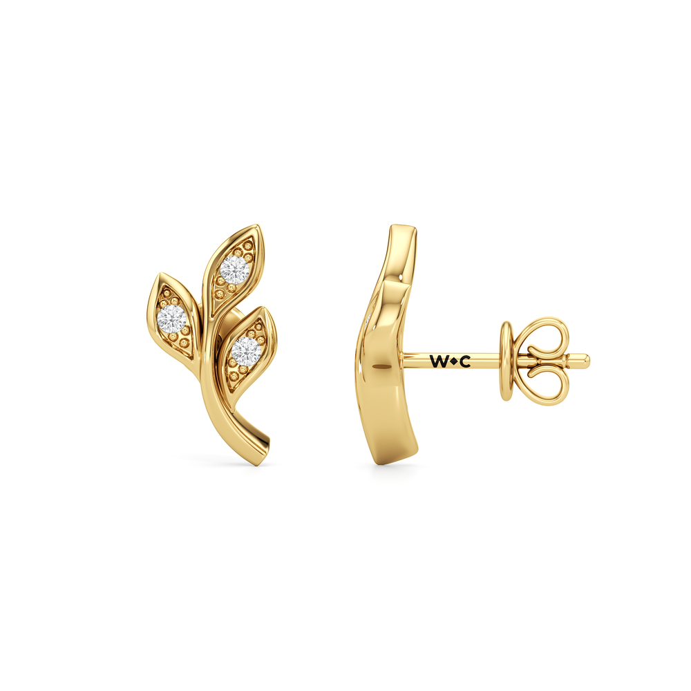 The Eve Climbers with 14KT Yellow Gold / Lab / 1/20 Cut Diamond in 14KT Yellow Gold / Lab / 1/20 view 4
