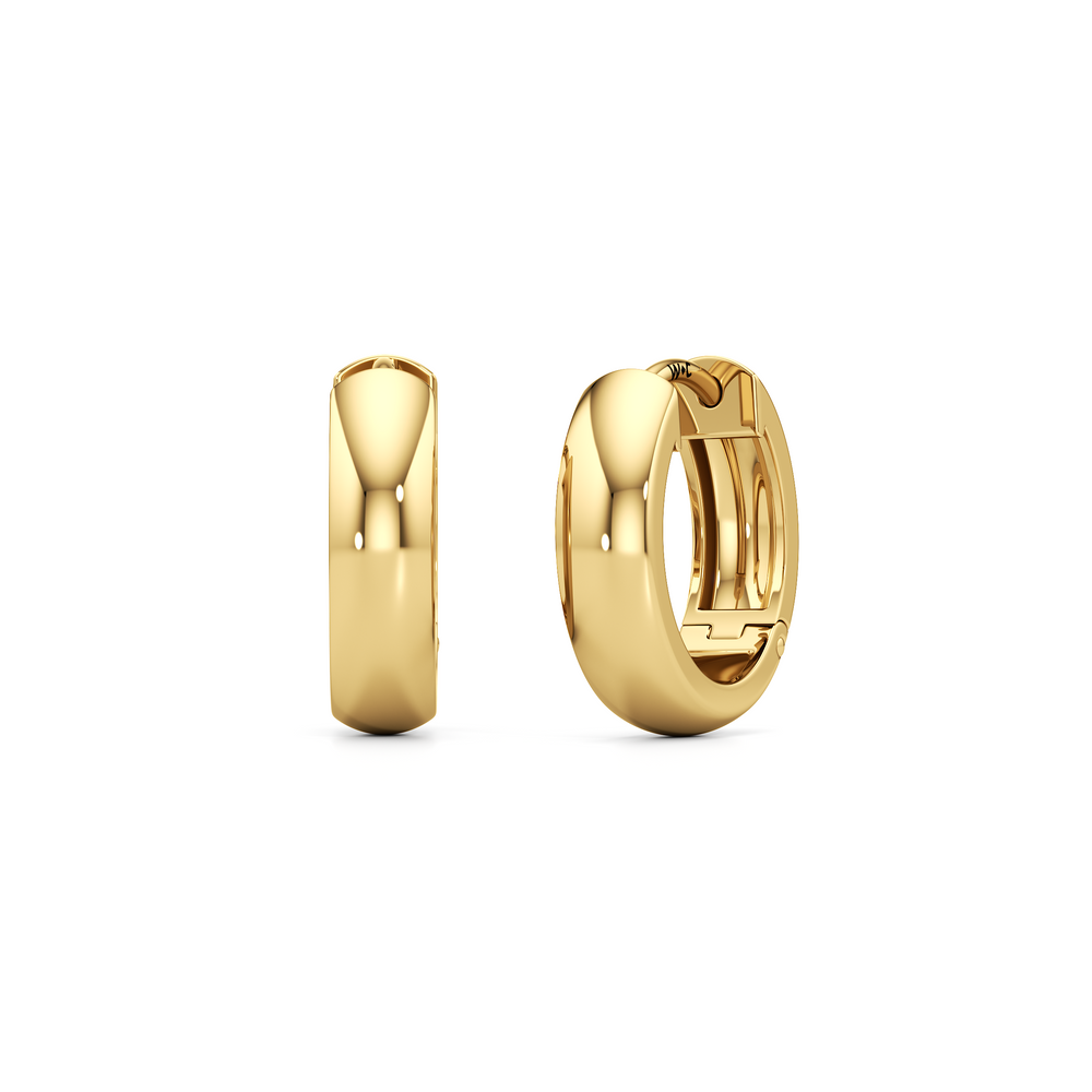 The Jenna Huggies with 14KT Yellow Gold Cut Diamond in 14KT Yellow Gold view 1
