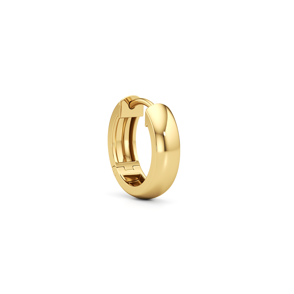 The Jenna Huggies with 14KT Yellow Gold Cut Diamond in 14KT Yellow Gold view 5

