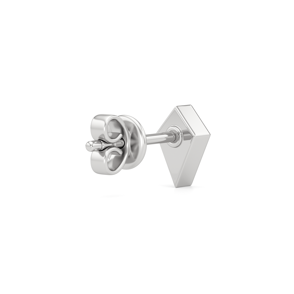 The Noelle Kite Studs with 14KT White Gold / Lab / 1/5 Cut Diamond in 14KT White Gold / Lab / 1/5 view 6
