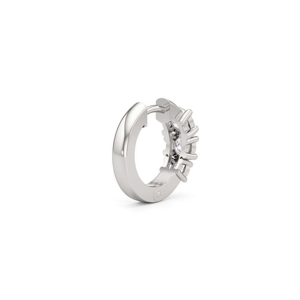 The Josie Huggies with 14KT White Gold / Lab / 1 1/2 Cut Diamond in 14KT White Gold / Lab / 1 1/2 view 5
