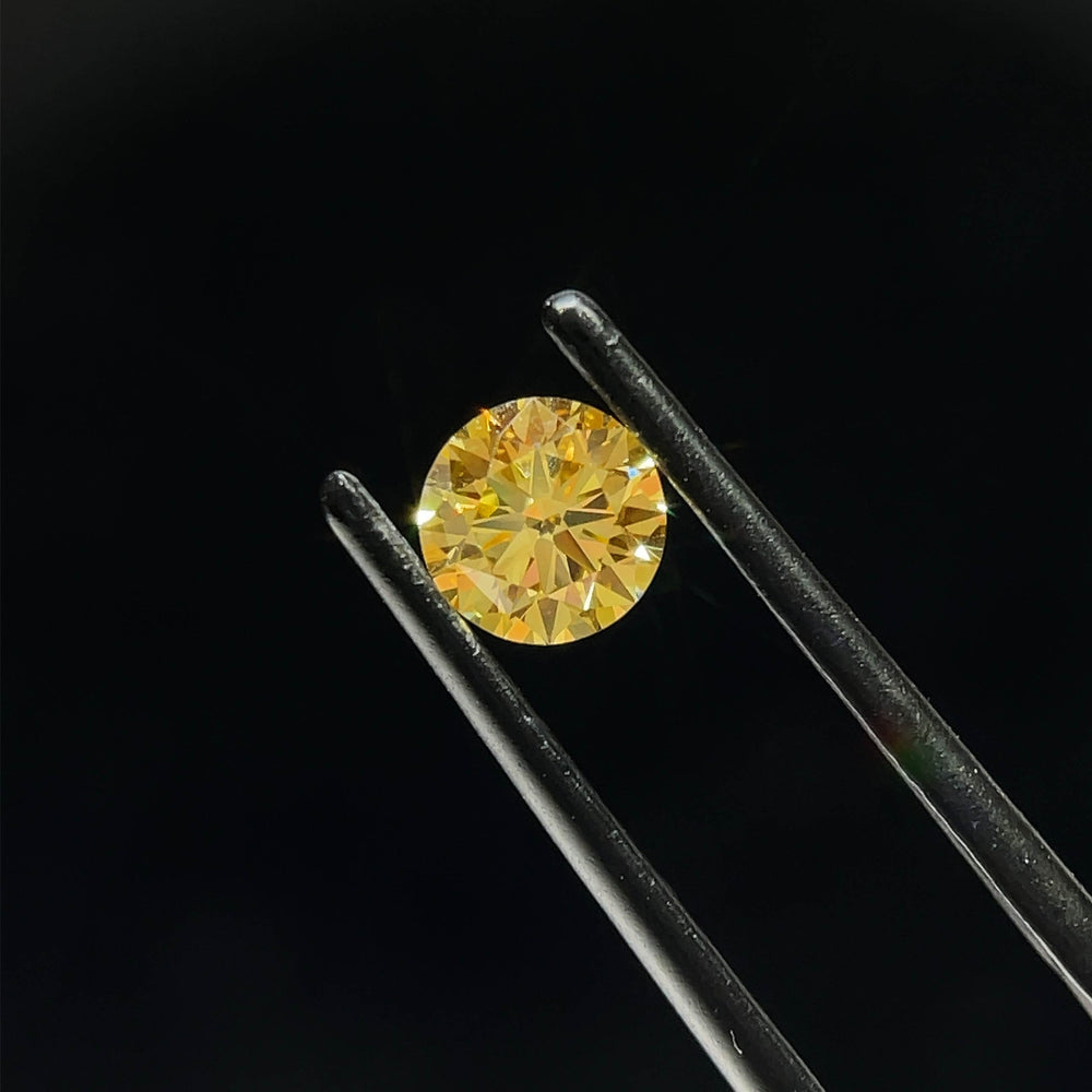 0.6 Carat Round Lab Diamond with  Cut Diamond in 14KT  view 1
