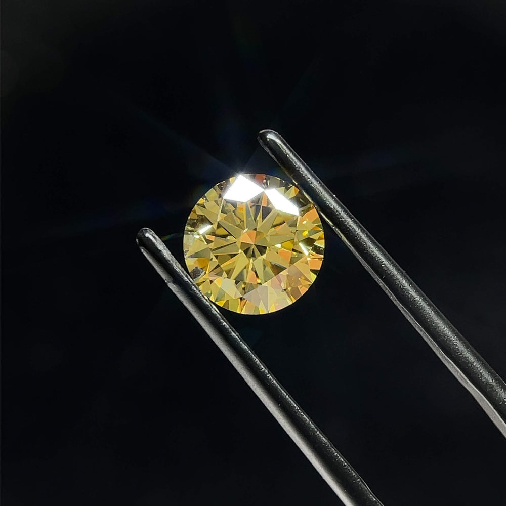 1.74 Carat Round Lab Diamond with  Cut Diamond in 14KT  view 1
