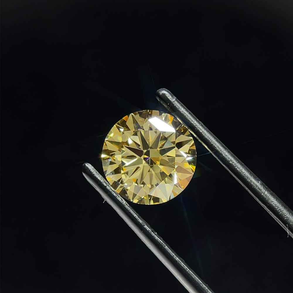 1.94 Carat Round Lab Diamond with  Cut Diamond in 14KT  view 1

