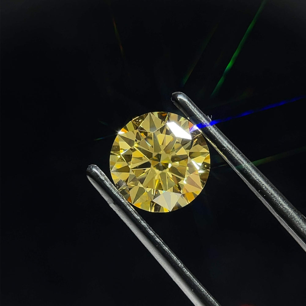 1.75 Carat Round Lab Diamond with  Cut Diamond in 14KT  view 1
