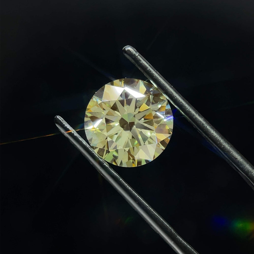 3.59 Carat Round Lab Diamond with  Cut Diamond in 14KT  view 1
