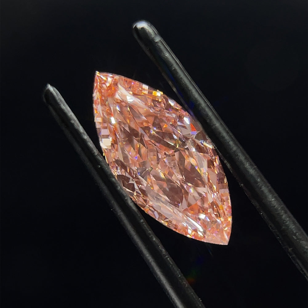 1.99 Carat Marquise Lab Diamond with  Cut Diamond in 14KT  view 1
