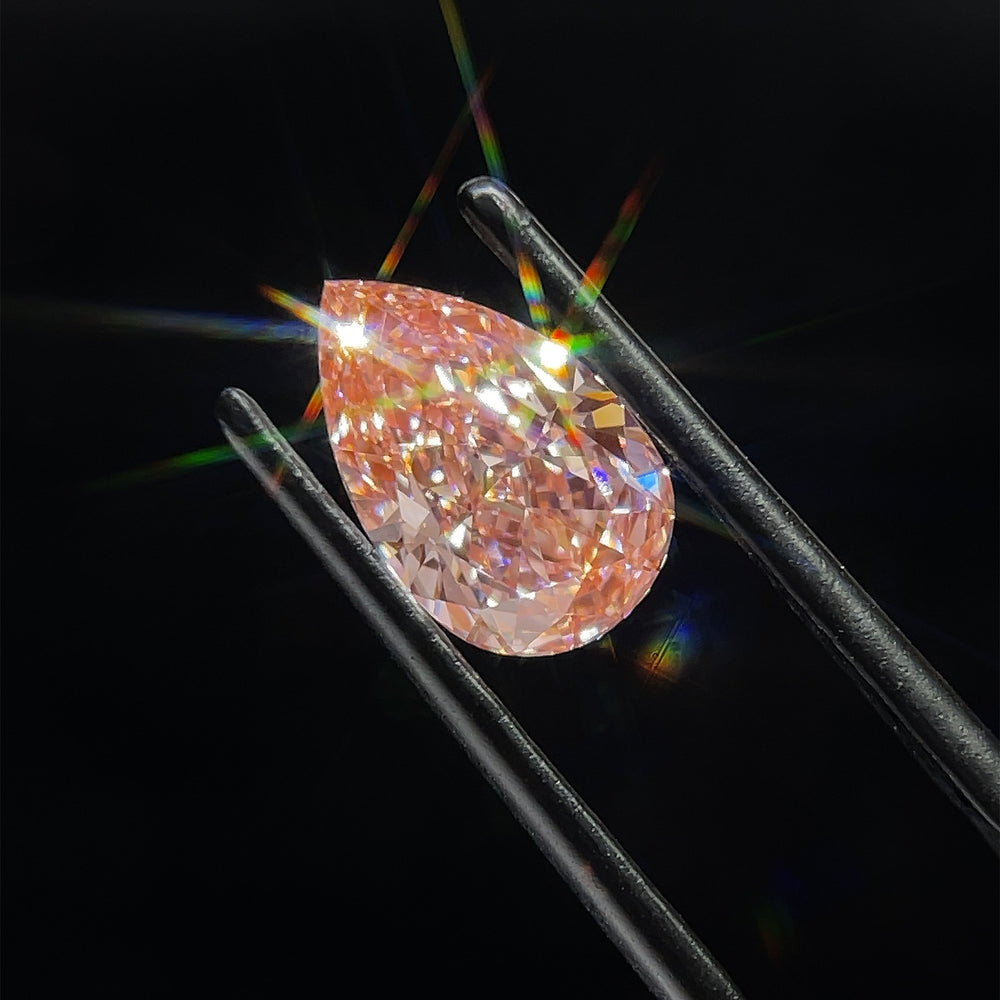1.86 Carat Pear Lab Diamond with  Cut Diamond in 14KT  view 1
