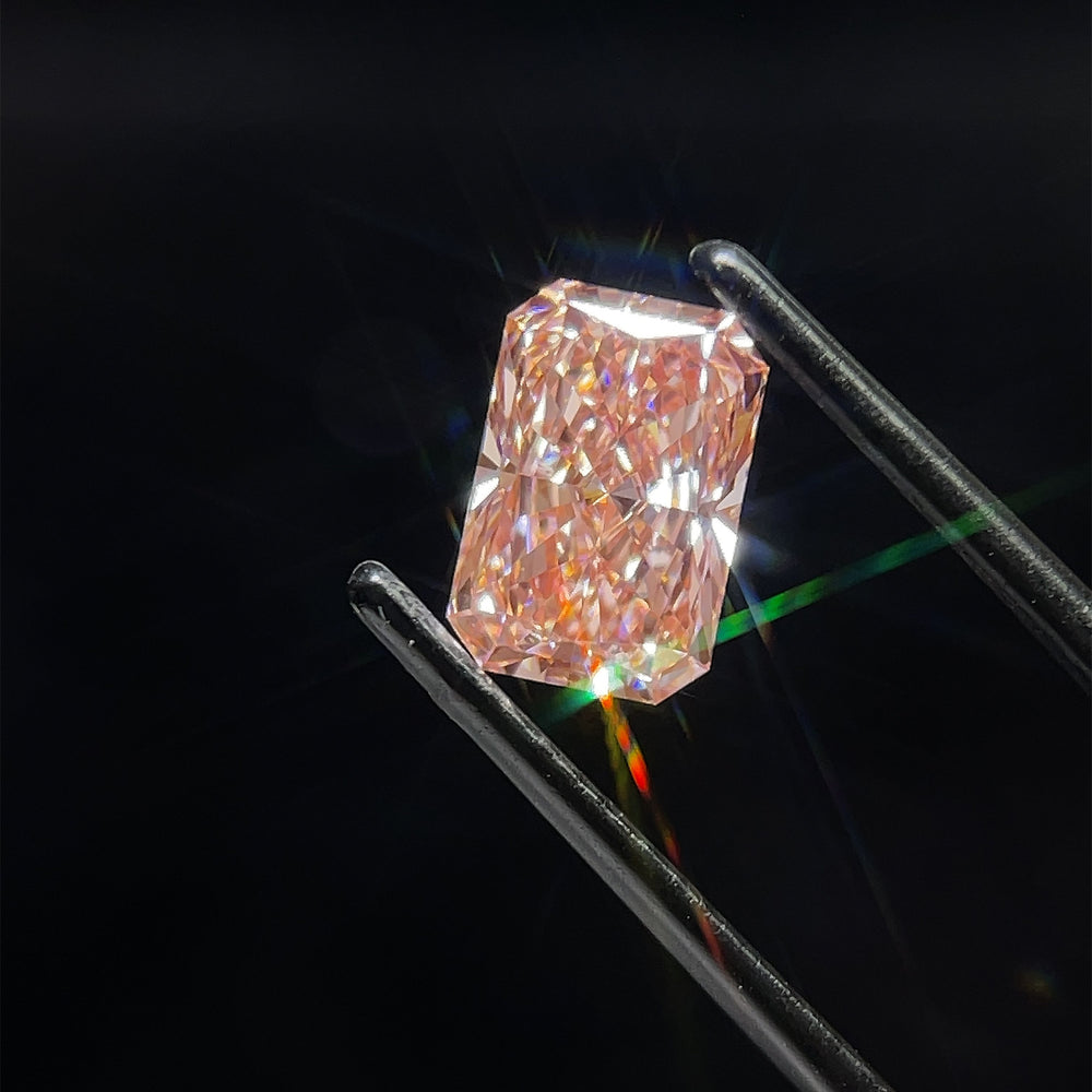 1.76 Carat Radiant Lab Diamond with  Cut Diamond in 14KT  view 1
