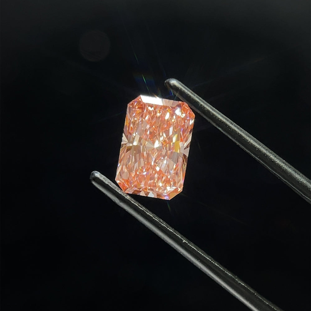 1.79 Carat Radiant Lab Diamond with  Cut Diamond in 14KT  view 1
