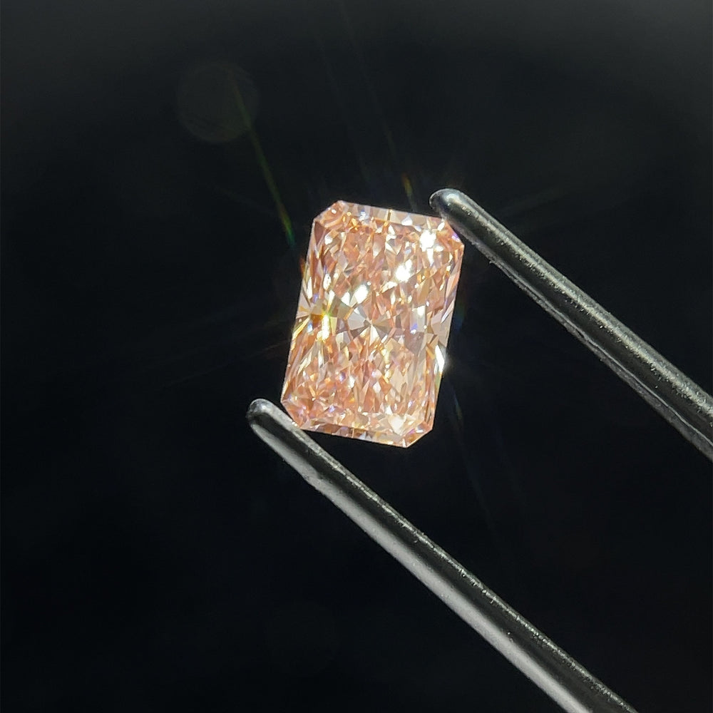 1.5 Carat Radiant Lab Diamond with  Cut Diamond in 14KT  view 1
