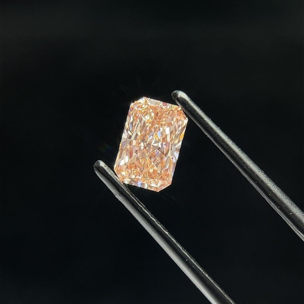 1.14 Carat Radiant Lab Diamond with  Cut Diamond in 14KT  view 1
