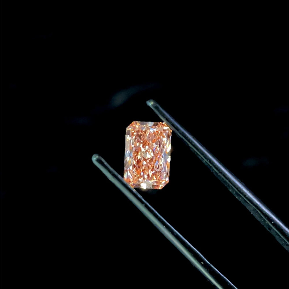1.51 Carat Radiant Lab Diamond with  Cut Diamond in 14KT  view 1

