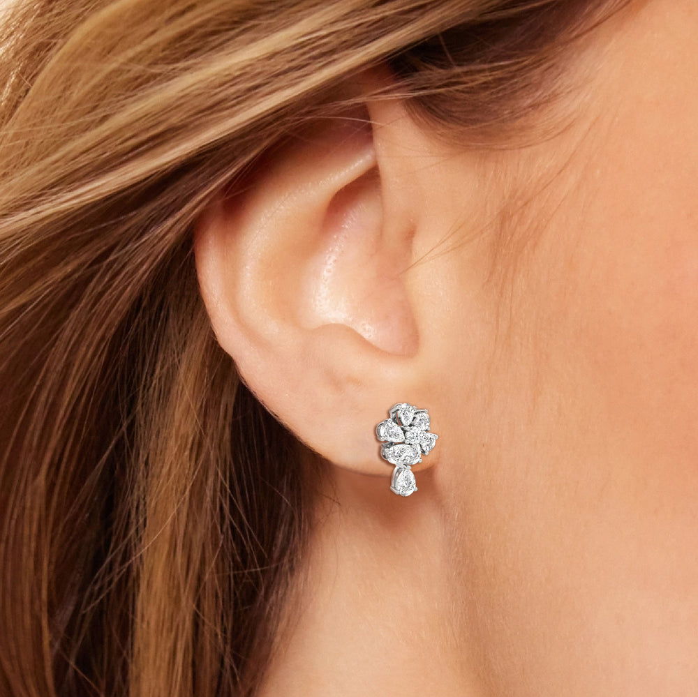 Model Wearing Lily Mini Drop Earrings view