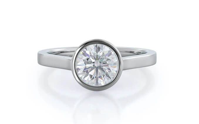 Large Bezel Setting Engagement ring settings – With Clarity