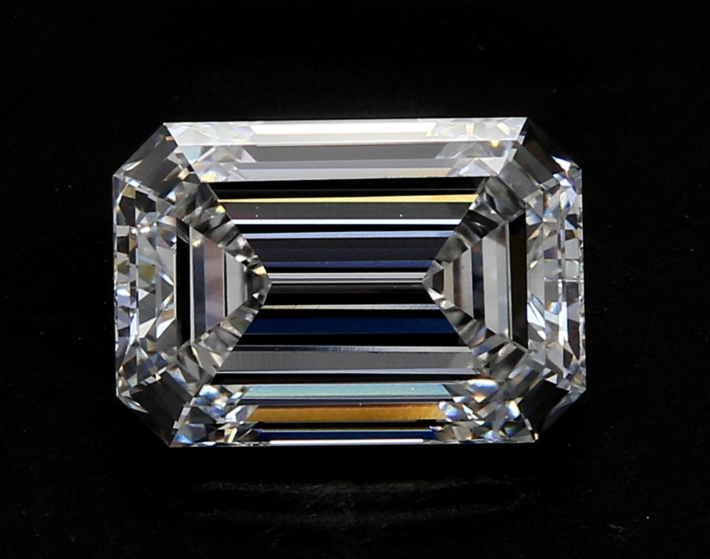 1.65 Carat Emerald Lab Diamond with  Cut Diamond in 14KT  view 1
