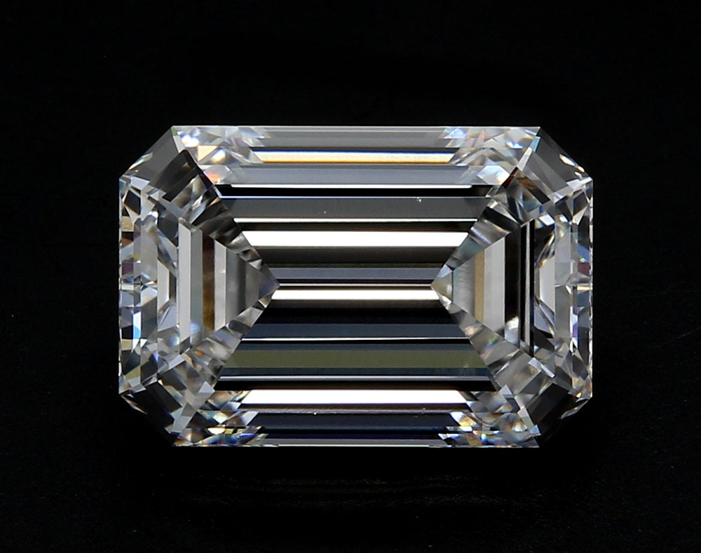 2.26 Carat Emerald Lab Diamond with  Cut Diamond in 14KT  view 1

