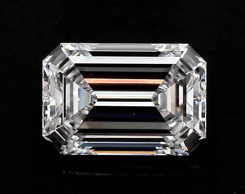 2.09 Carat Emerald Lab Diamond with  Cut Diamond in 14KT  view 1
