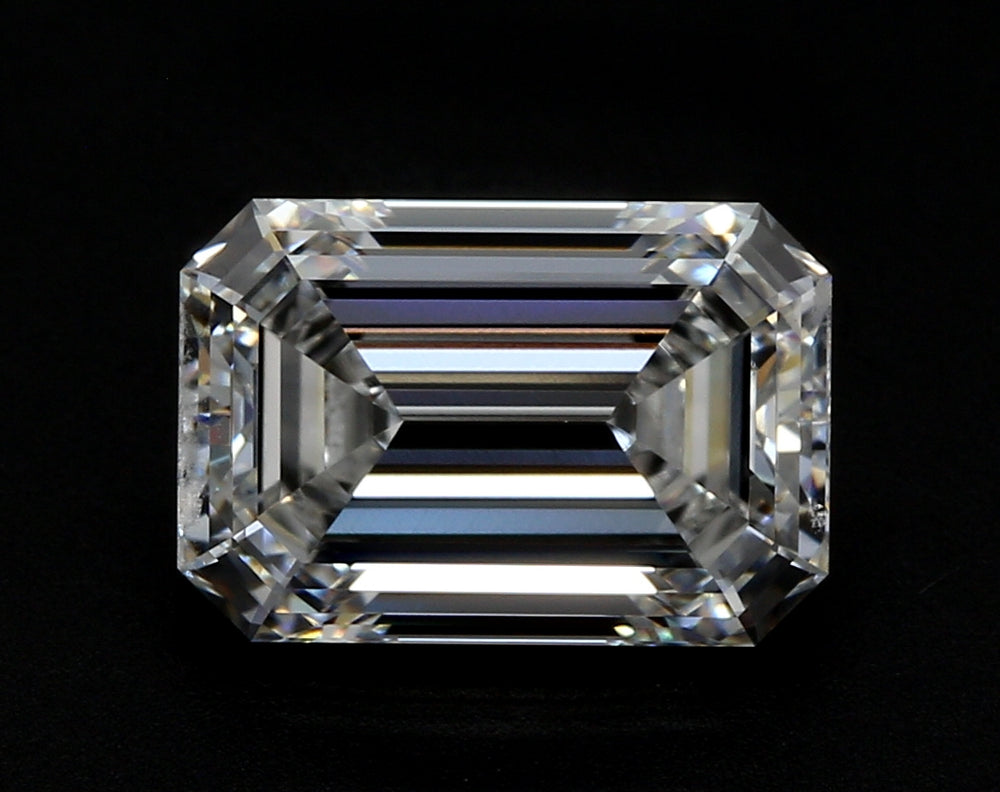 1.83 Carat Emerald Lab Diamond with  Cut Diamond in 14KT  view 1
