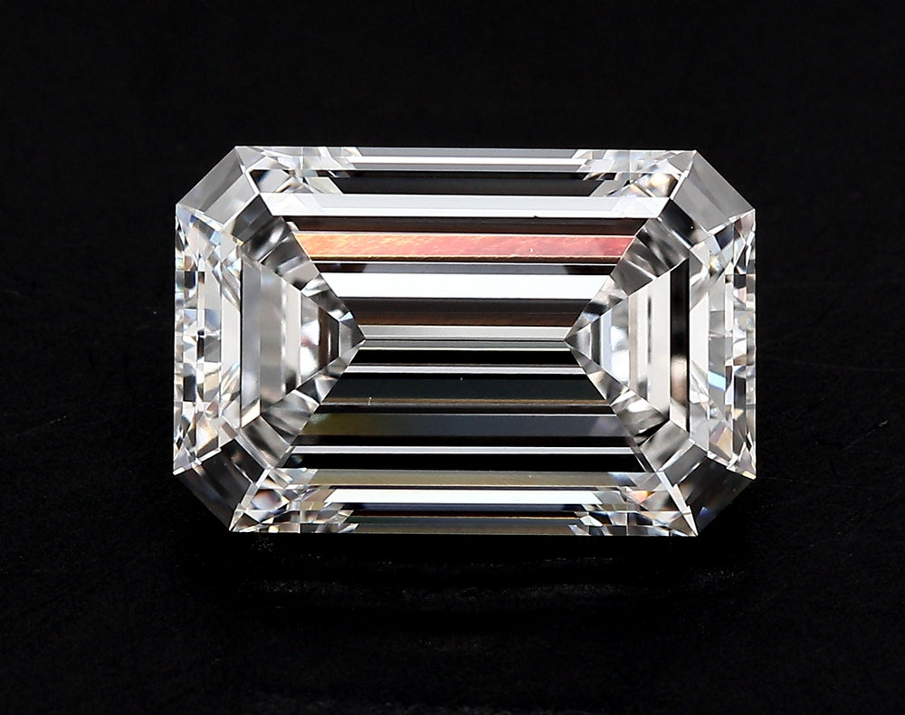1.31 Carat Emerald Lab Diamond with  Cut Diamond in 14KT  view 1
