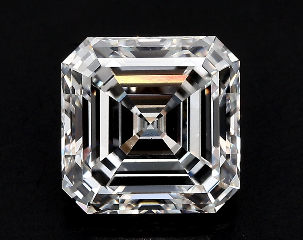 3.7 Carat Emerald Lab Diamond with  Cut Diamond in 14KT  view 1
