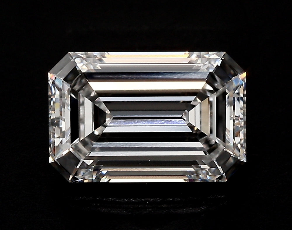 2.02 Carat Emerald Lab Diamond with  Cut Diamond in 14KT  view 1
