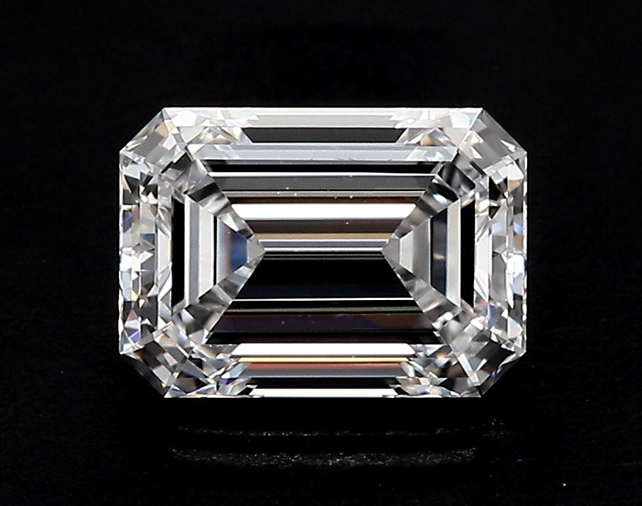 1.97 Carat Emerald Lab Diamond with  Cut Diamond in 14KT  view 1
