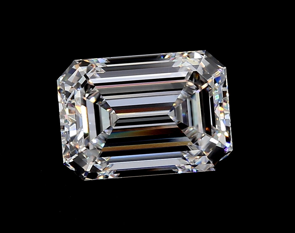 1.69 Carat Emerald Lab Diamond with  Cut Diamond in 14KT  view 1
