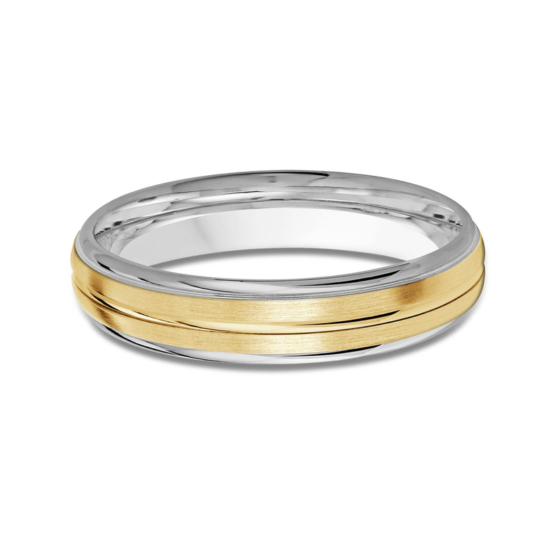 Two Tone Rounded Edge Men's Band