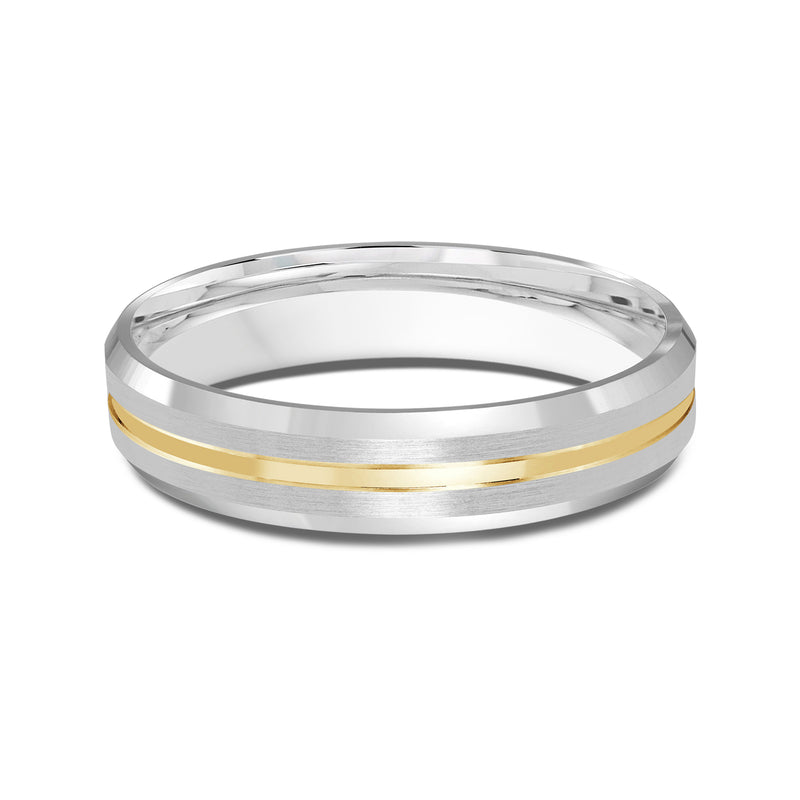 Two Tone Beveled Edge Men's Band