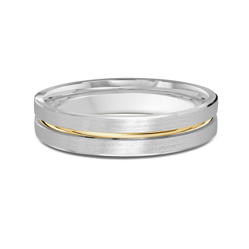 Two Tone Grooved Horizon Men's Band
