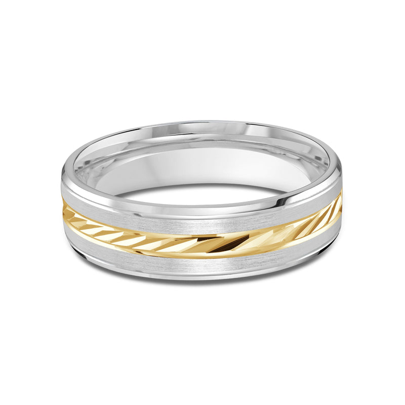 Two Tone Spiral Horizon Men's Band