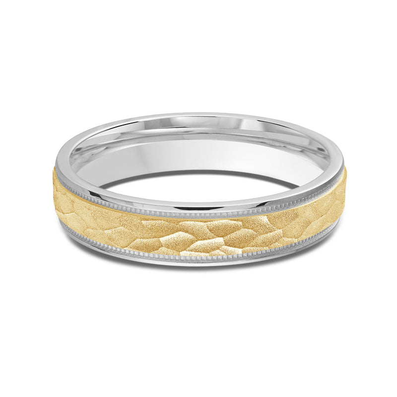 Two Tone Hammered Men's Band